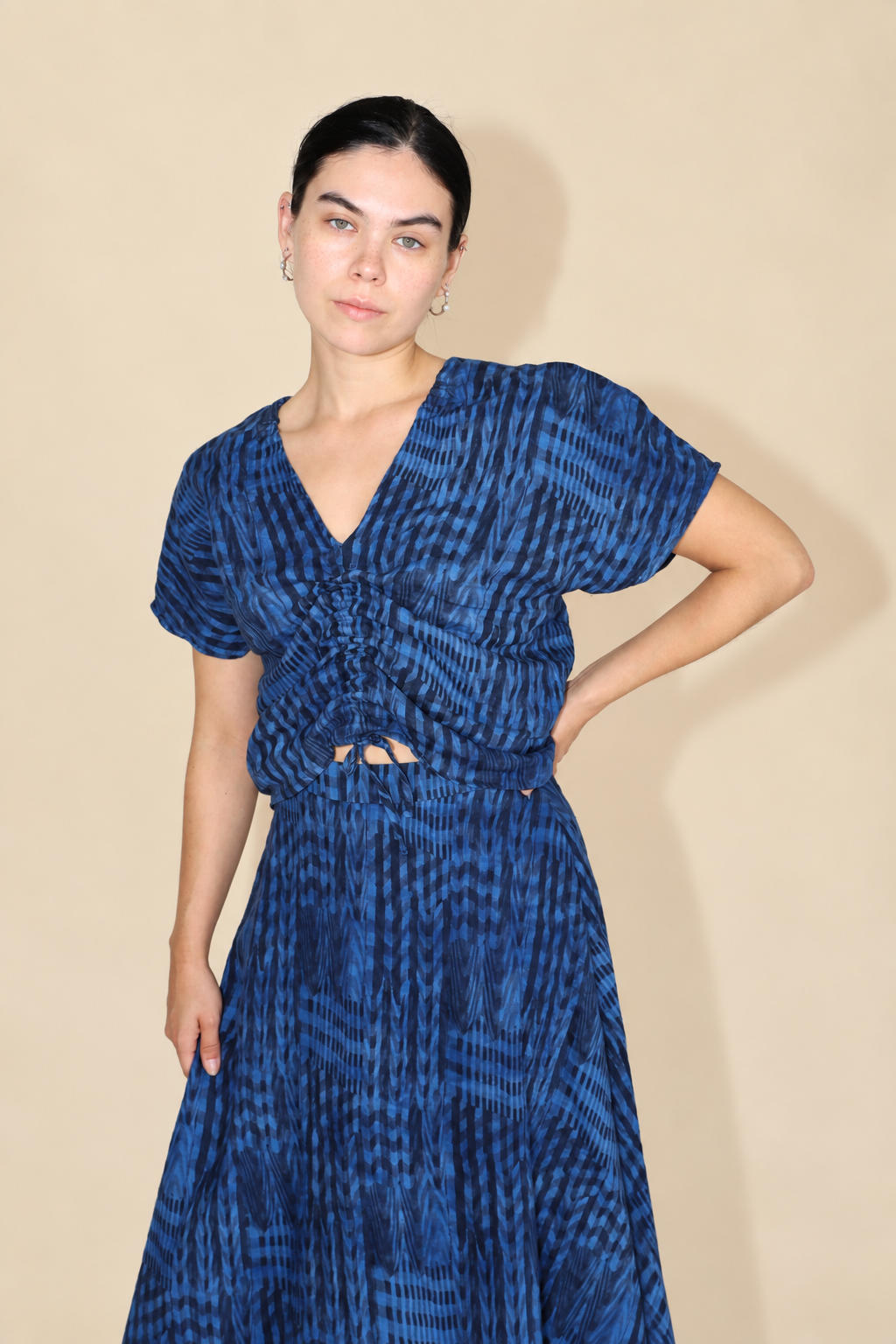 Isabel Wilson Warped Gingham Helen Skirt