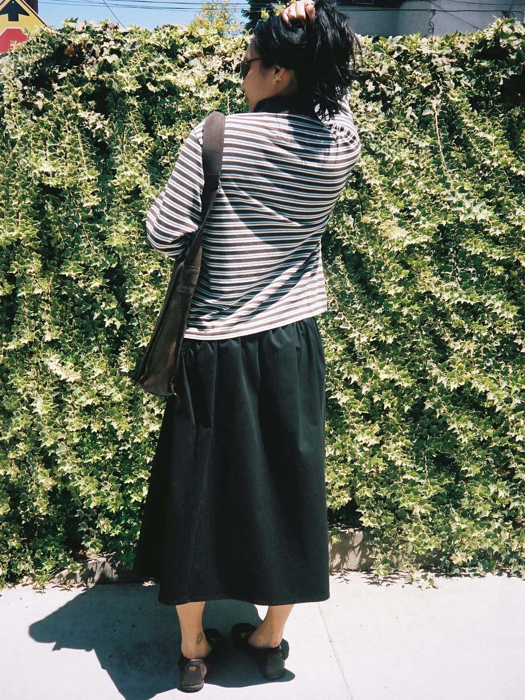 Lisa Says Gah Maeve Midi Skirt - Caviar Twill