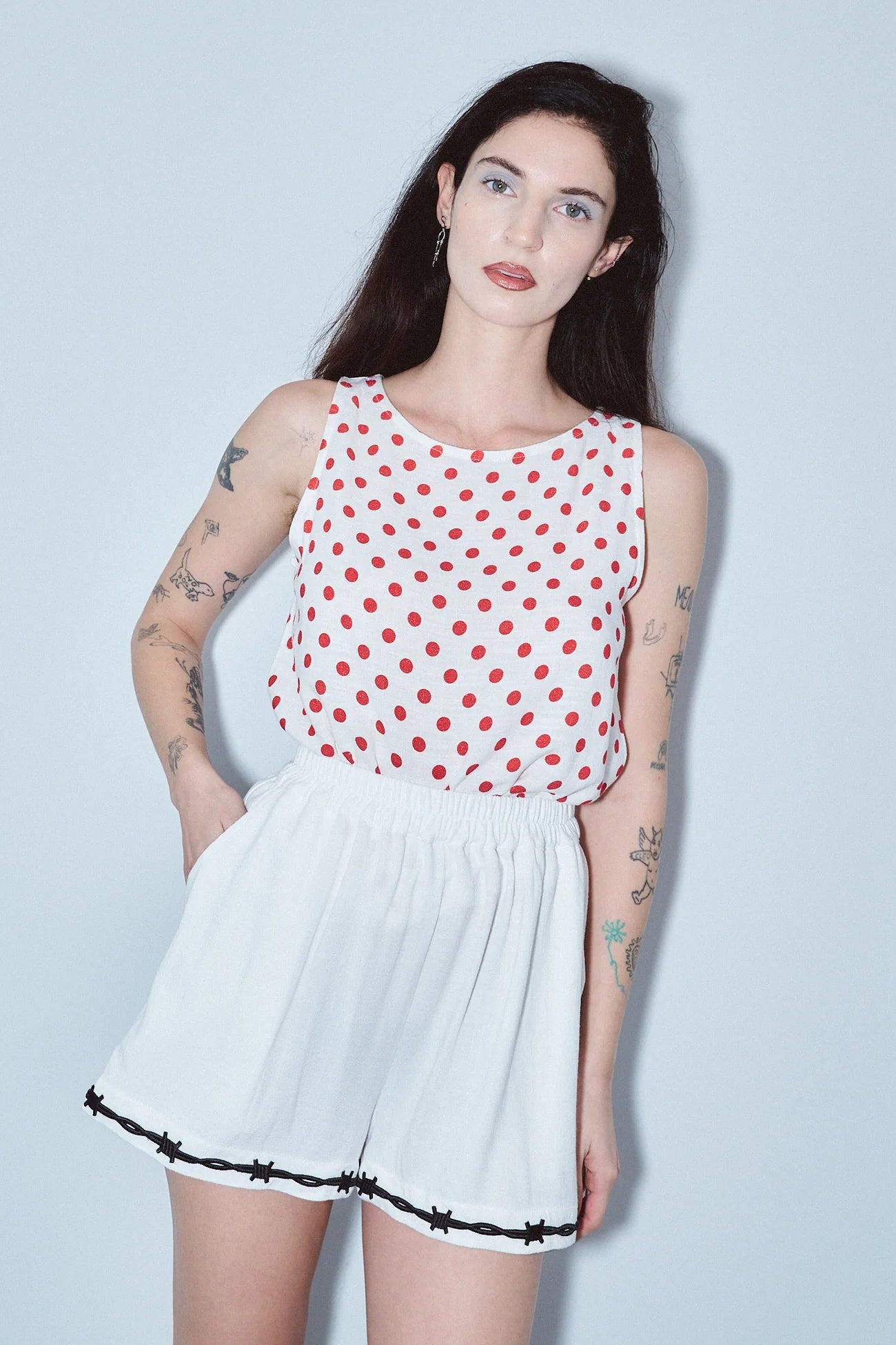 Fashion Brand Company Pammy Soft Linen Shorts White