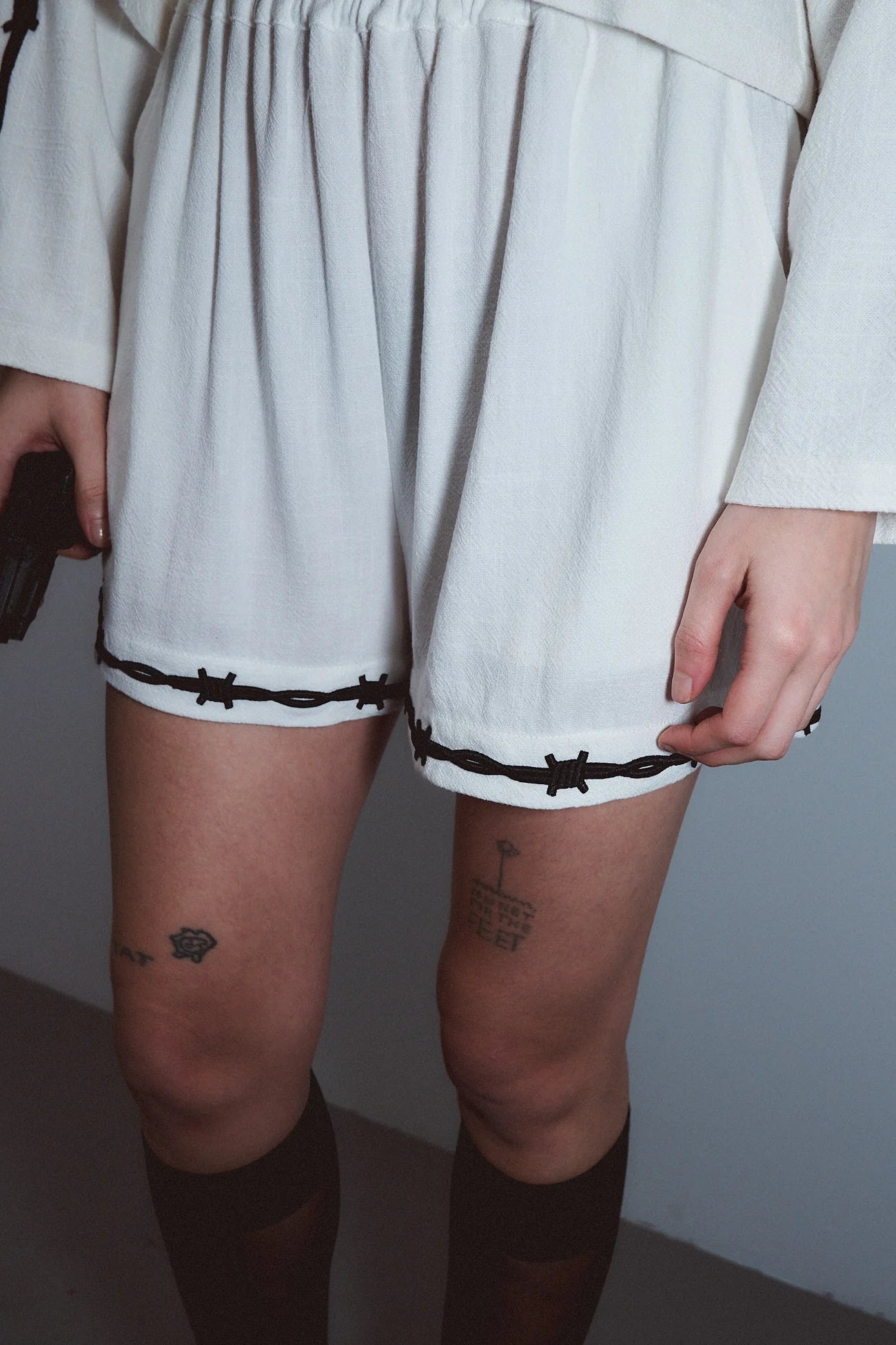 Fashion Brand Company Pammy Soft Linen Shorts White