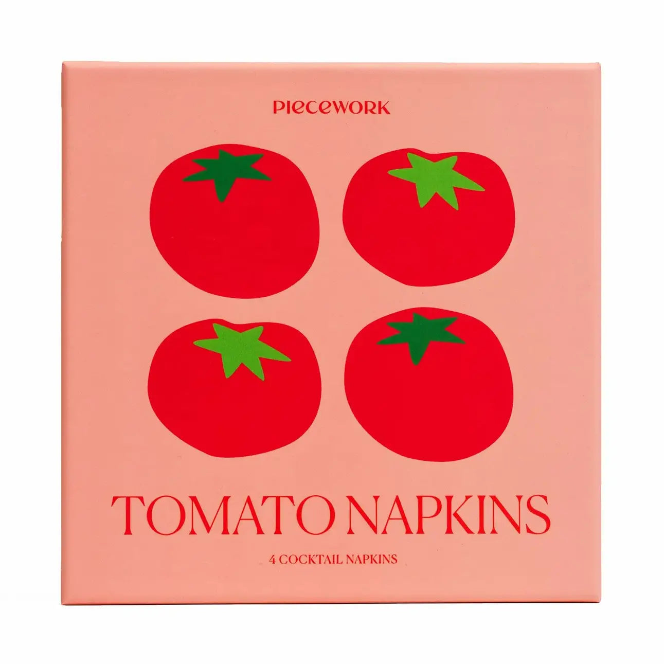 Piecework Tomato Cocktail Napkins - Set of 4