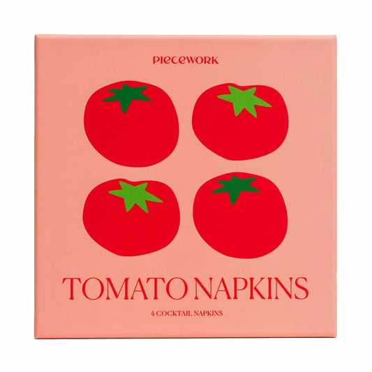 Piecework Tomato Cocktail Napkins - Set of 4