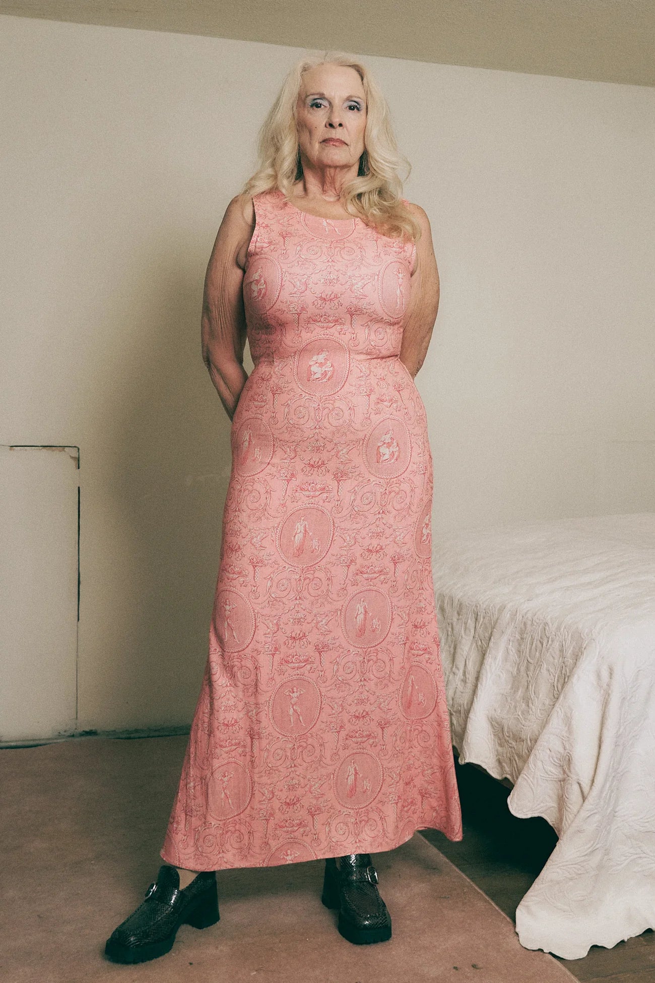 Fashion Brand Company Good Woman Soft Linen Dress "Women" Pink Toile