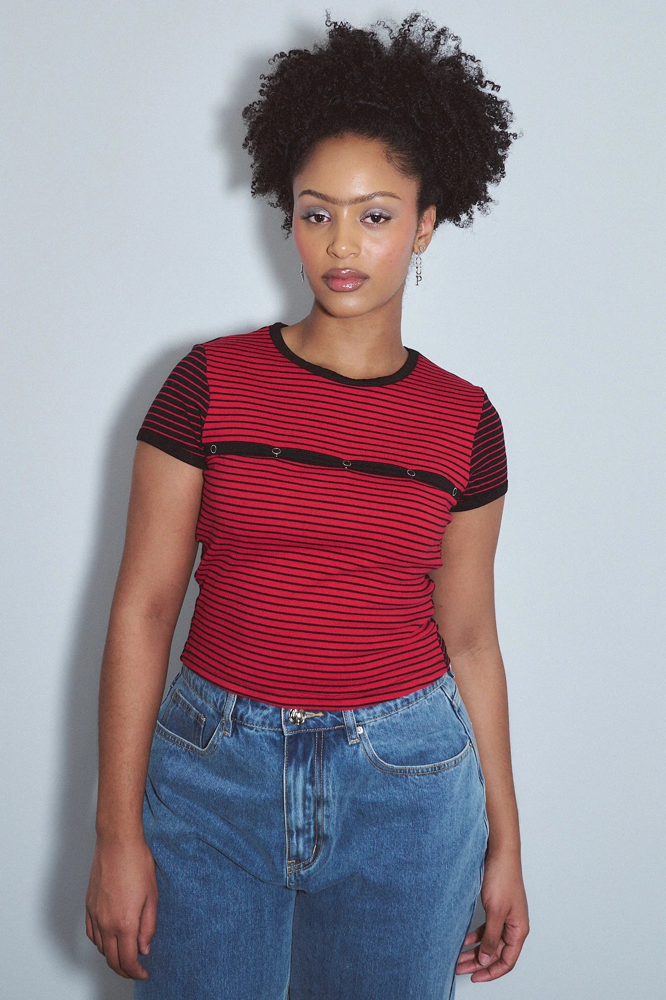 Fashion Brand Company Calvin Snap Tee Blood Stripe