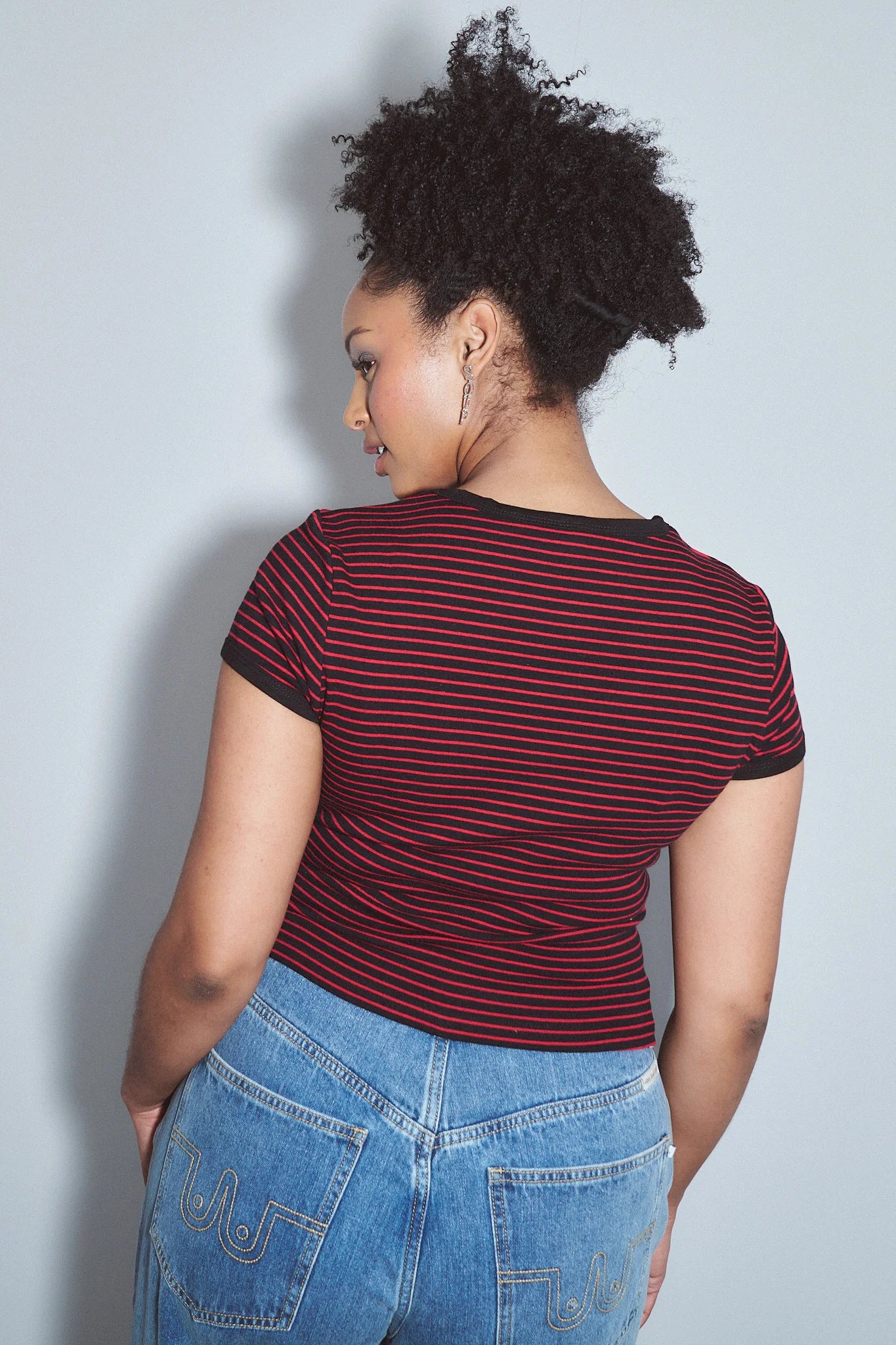 Fashion Brand Company Calvin Snap Tee Blood Stripe