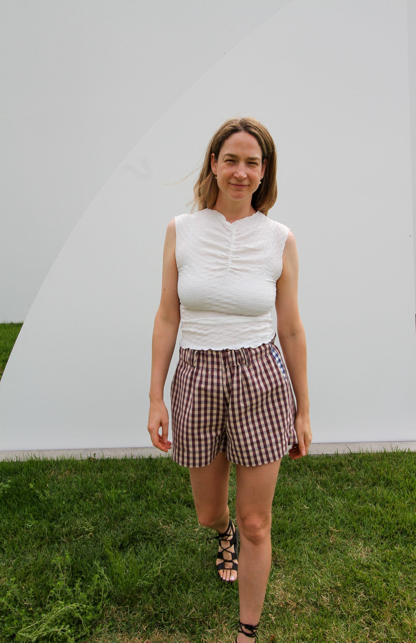 Textured shirred top