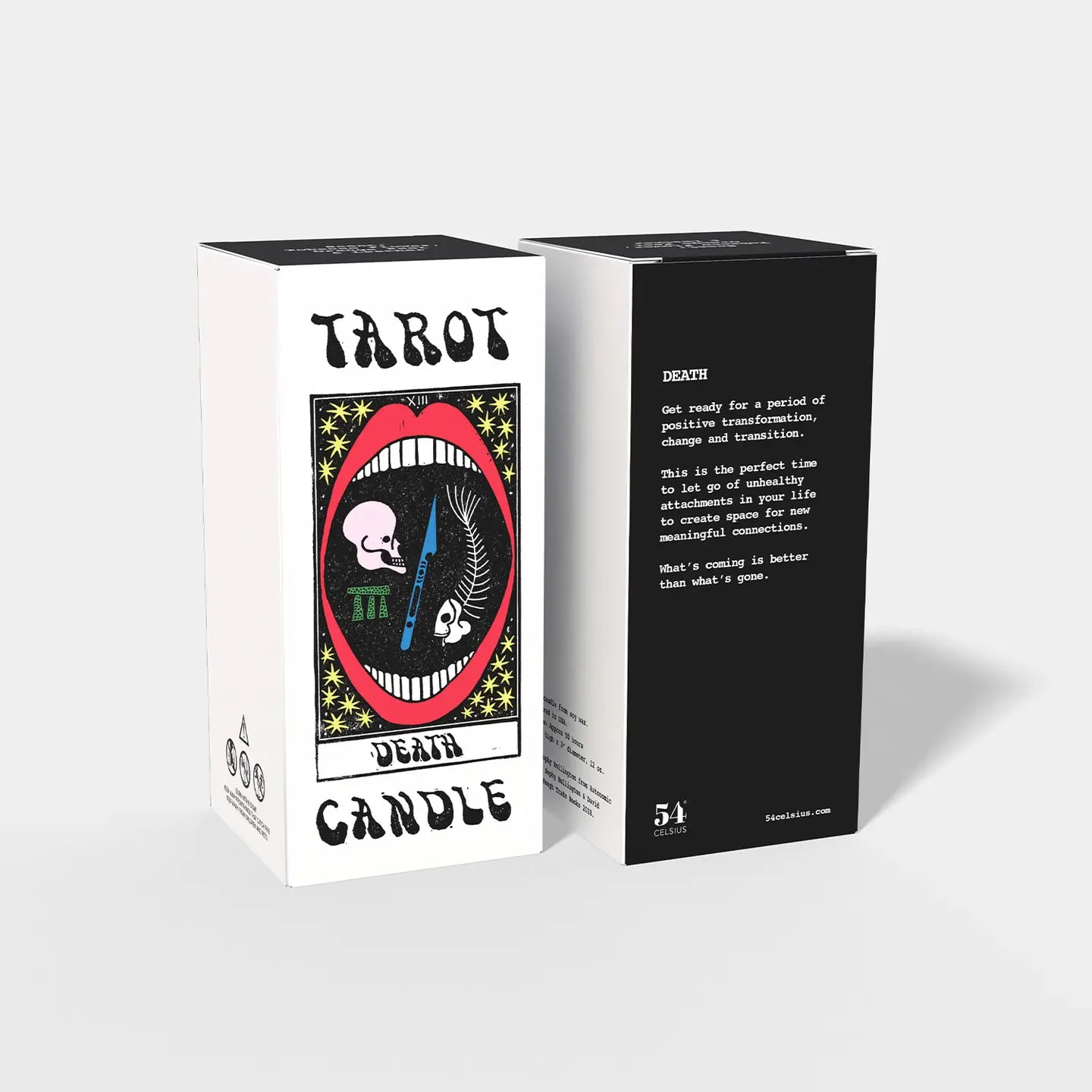 Tarot Candle - Death - 6" Tall & 60 Hr Burn, Tobacco & Orange
