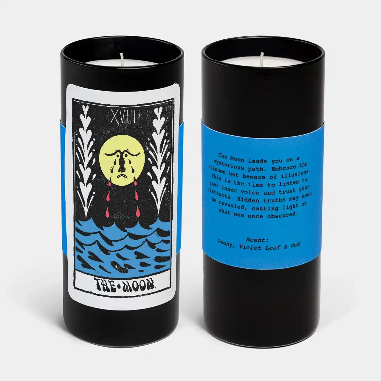 Tarot Candle - The Moon - 6" Tall & 60 Hr Burn, Scented
