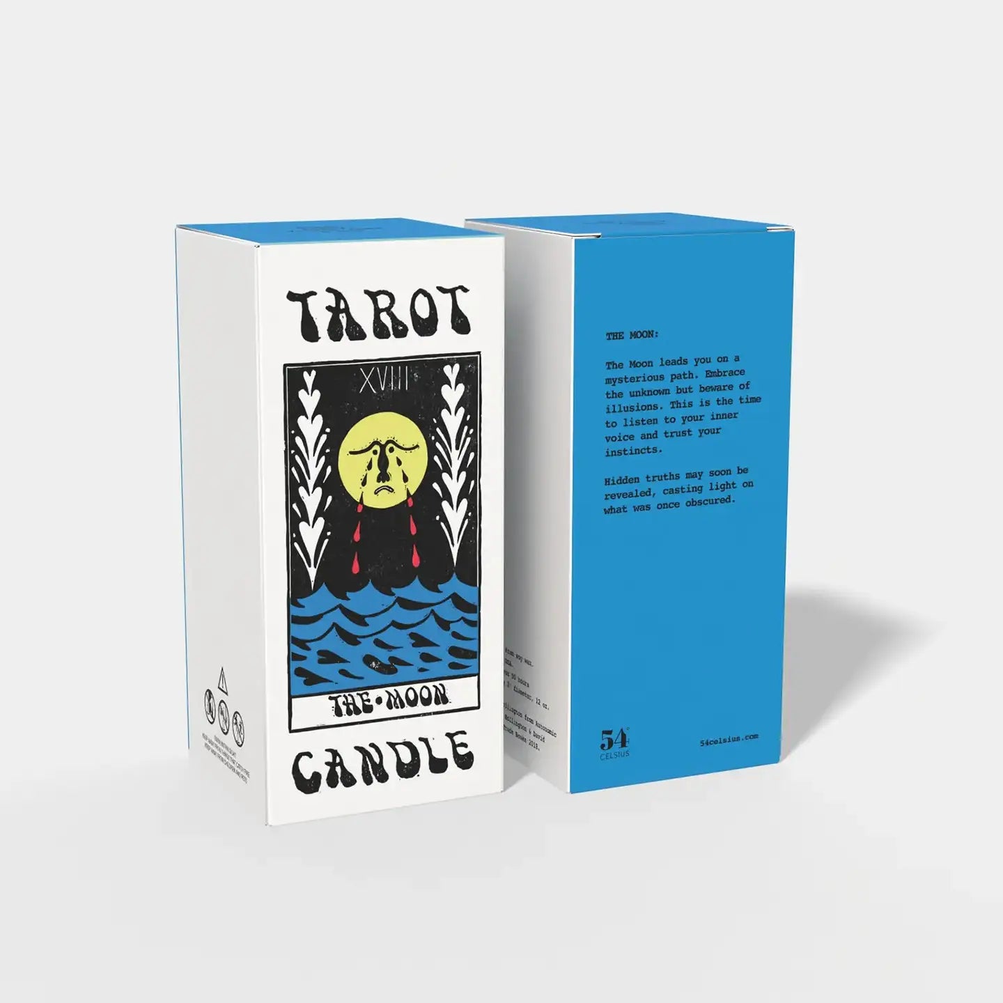 Tarot Candle - The Moon - 6" Tall & 60 Hr Burn, Scented